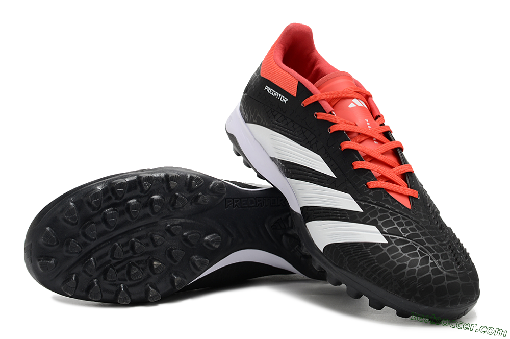 Adidas Predator 24 Elite TF Low-Tops Soccer Shoes - Black/White/Red 3