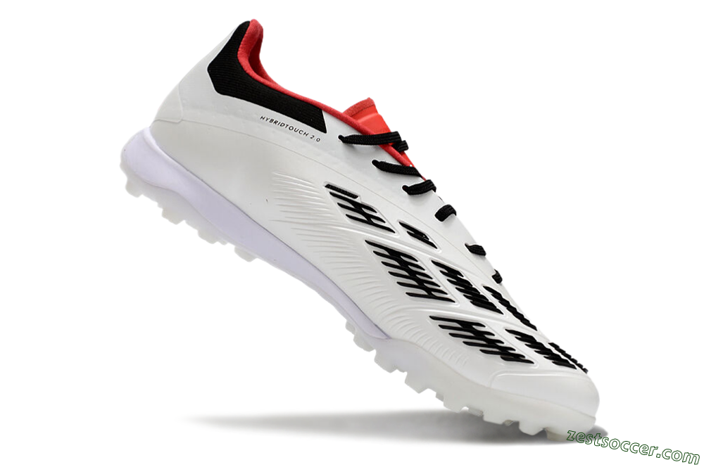 Adidas Predator 24 Elite TF Low-Tops Soccer Shoes - White/Black/Red 4