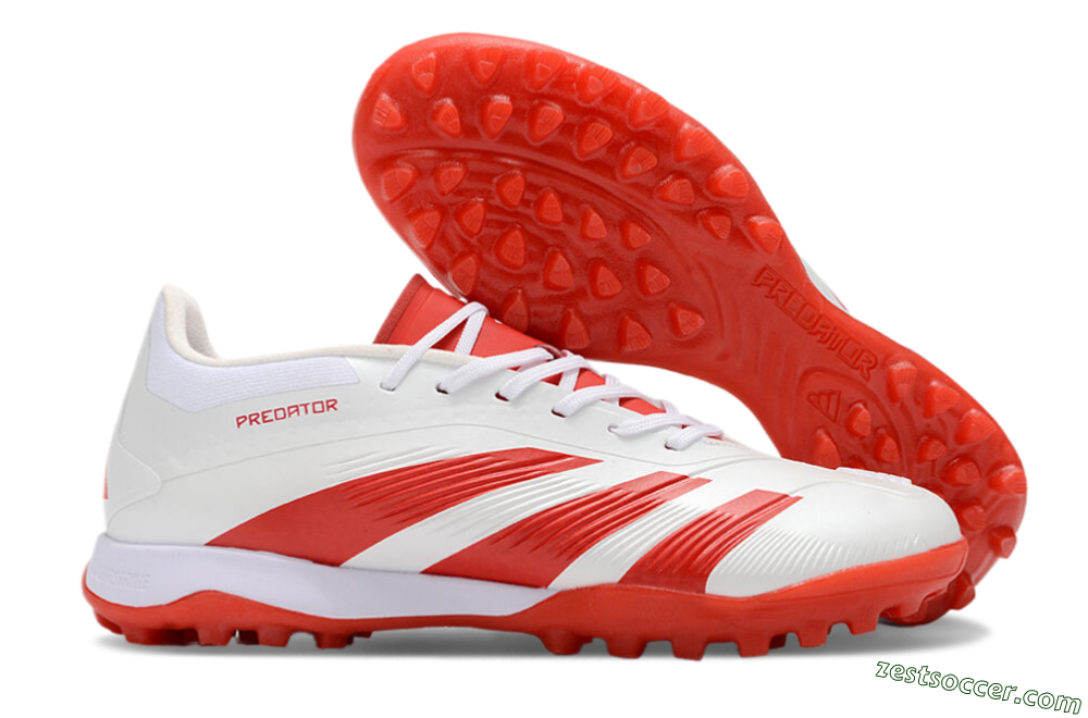 Adidas Predator 24 Elite TF Low-Tops Soccer Shoes - Beige/Red/White 0