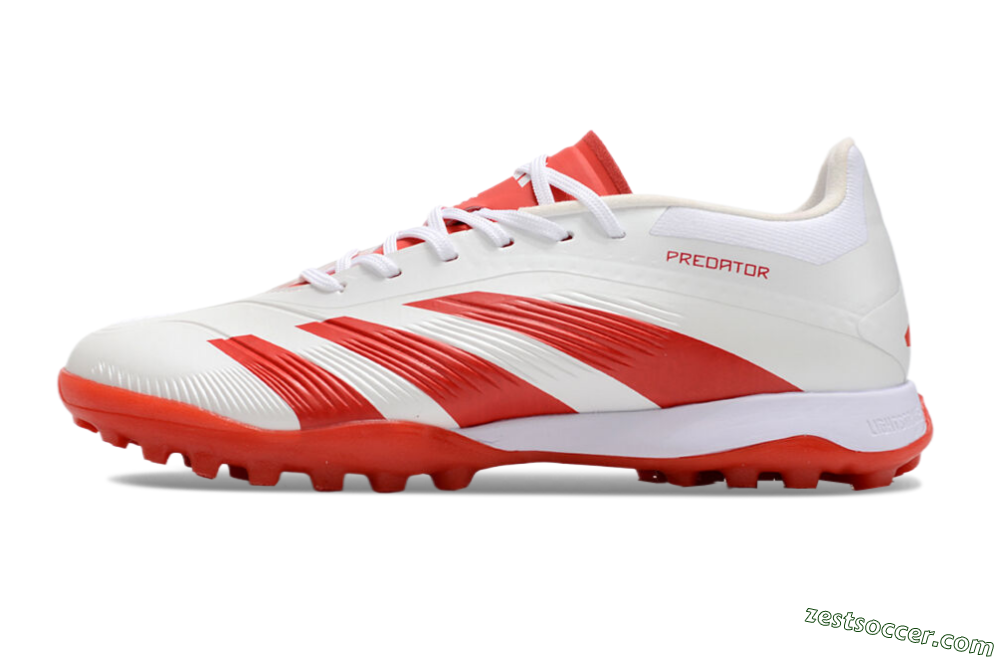 Adidas Predator 24 Elite TF Low-Tops Soccer Shoes - Beige/Red/White 2