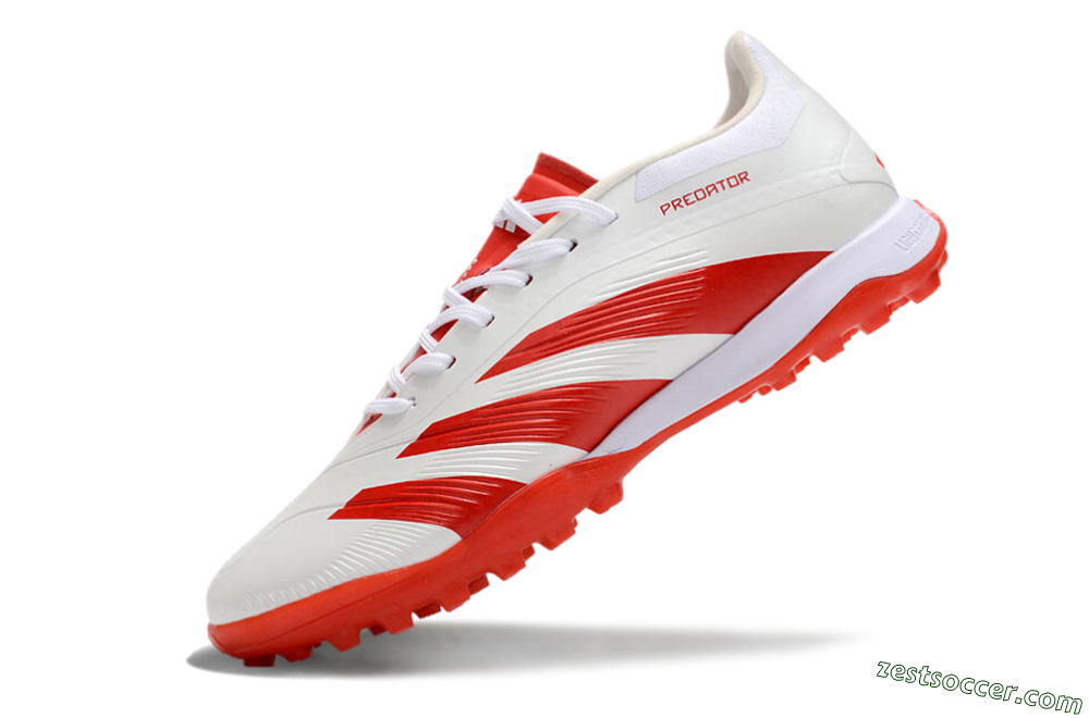 Adidas Predator 24 Elite TF Low-Tops Soccer Shoes - Beige/Red/White 5