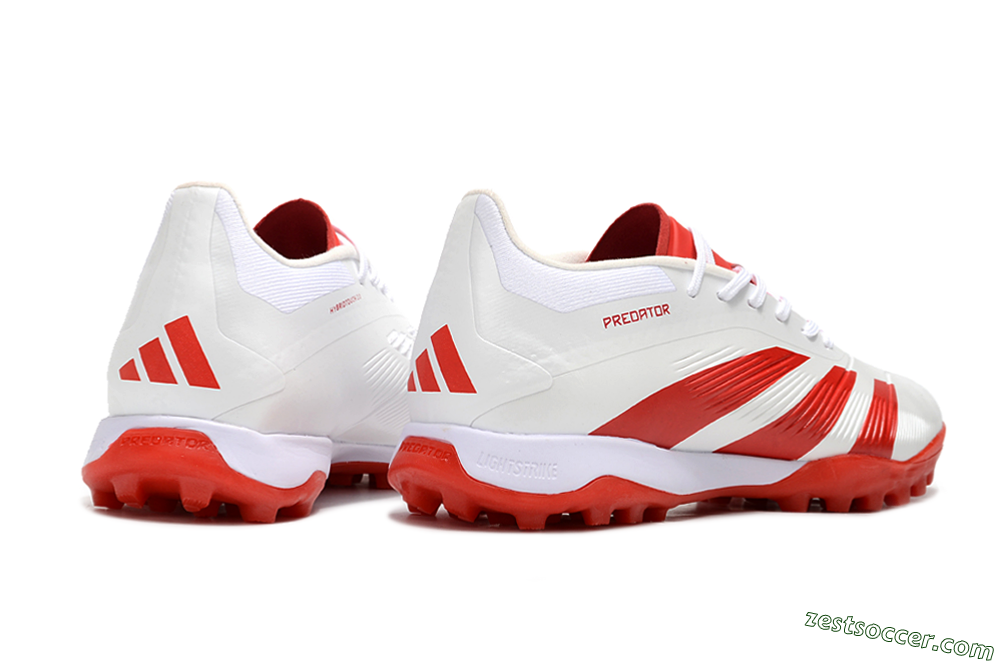 Adidas Predator 24 Elite TF Low-Tops Soccer Shoes - Beige/Red/White 6