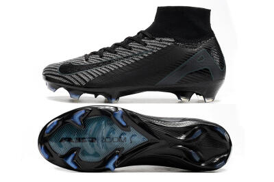 Nike Air Zoom Mercurial Superfly 10 Elite FG High-Tops Soccer Cleats - Black/Jade/Blue