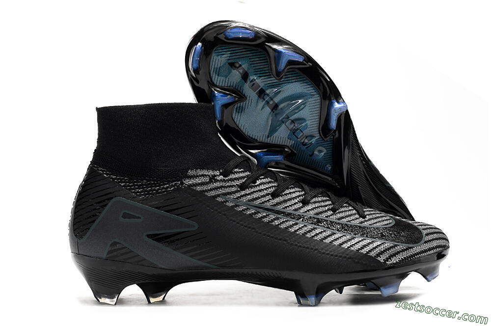 Nike Air Zoom Mercurial Superfly 10 Elite FG High-Tops Soccer Cleats - Black/Jade/Blue 0