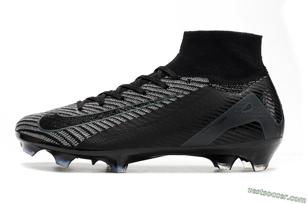 Nike Air Zoom Mercurial Superfly 10 Elite FG High-Tops Soccer Cleats - Black/Jade/Blue 2