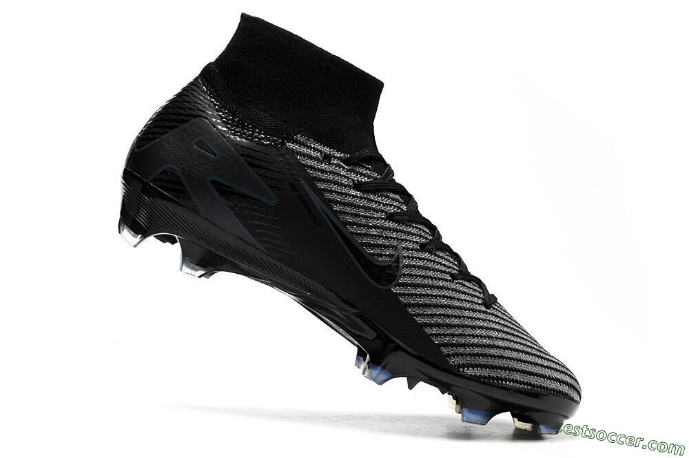 Nike Air Zoom Mercurial Superfly 10 Elite FG High-Tops Soccer Cleats - Black/Jade/Blue 4