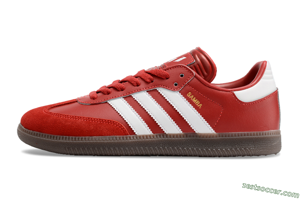 Adidas Samba Messi Indoor TF Low-Tops Soccer Shoes - Red/White/Brown 2