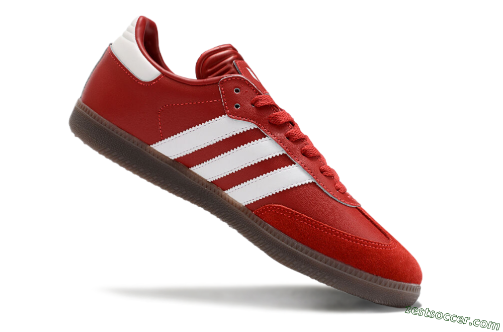 Adidas Samba Messi Indoor TF Low-Tops Soccer Shoes - Red/White/Brown 4