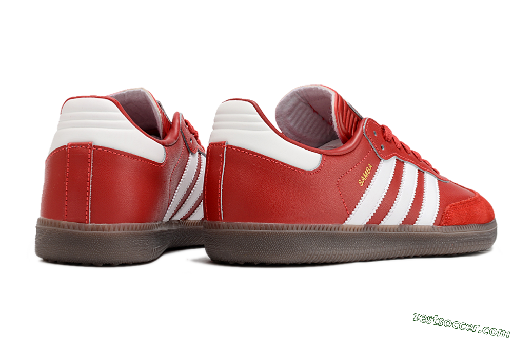 Adidas Samba Messi Indoor TF Low-Tops Soccer Shoes - Red/White/Brown 6
