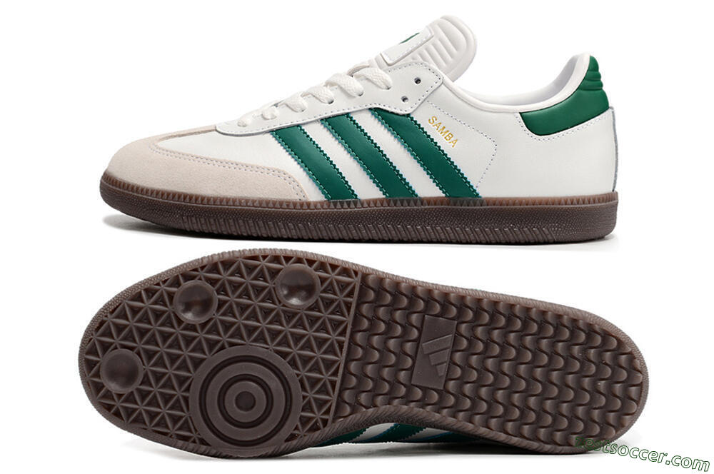 Adidas Samba Messi Indoor TF Low-Tops Soccer Shoes - Grey/White/Green 1