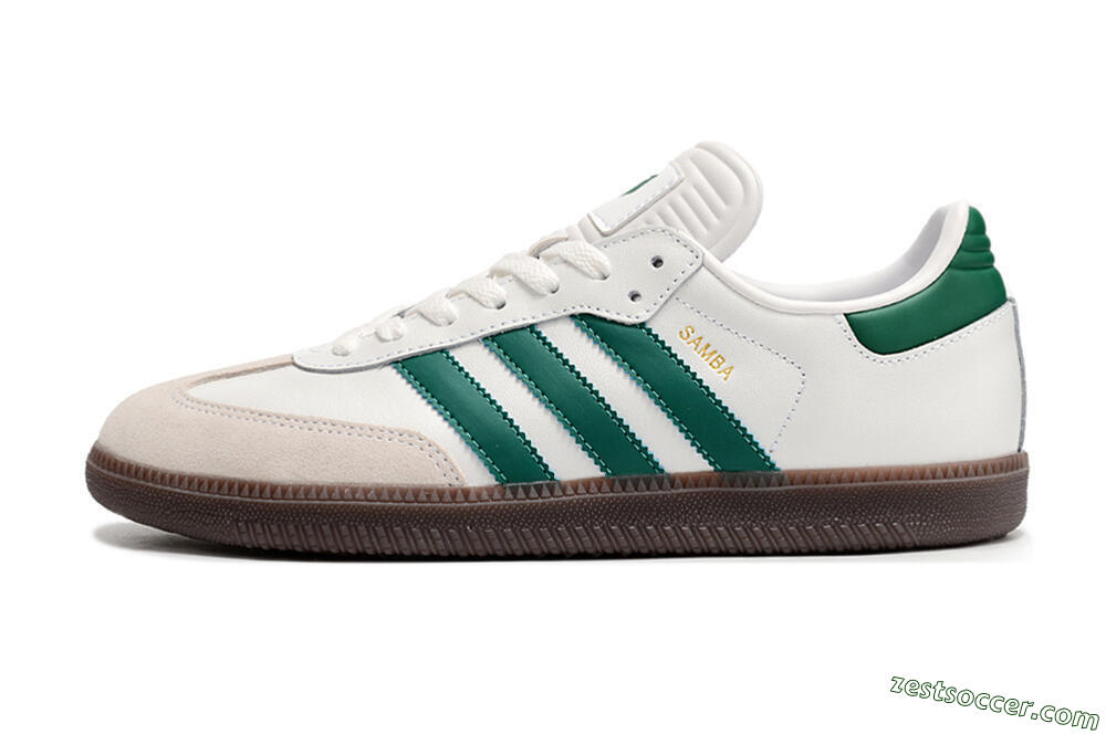 Adidas Samba Messi Indoor TF Low-Tops Soccer Shoes - Grey/White/Green 2