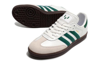Adidas Samba Messi Indoor TF Low-Tops Soccer Shoes - Grey/White/Green