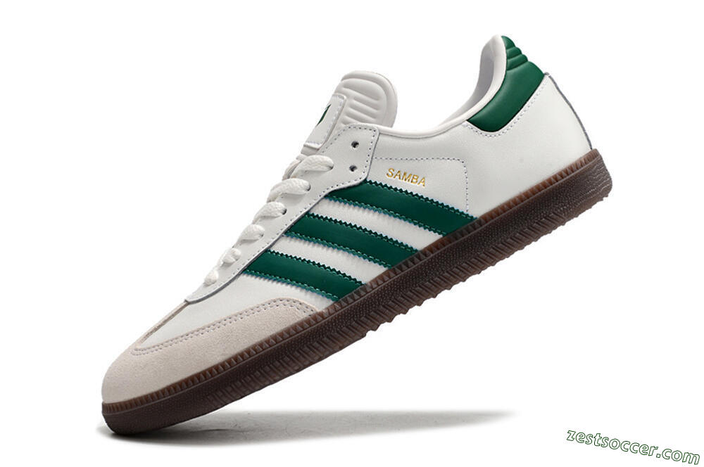 Adidas Samba Messi Indoor TF Low-Tops Soccer Shoes - Grey/White/Green 5