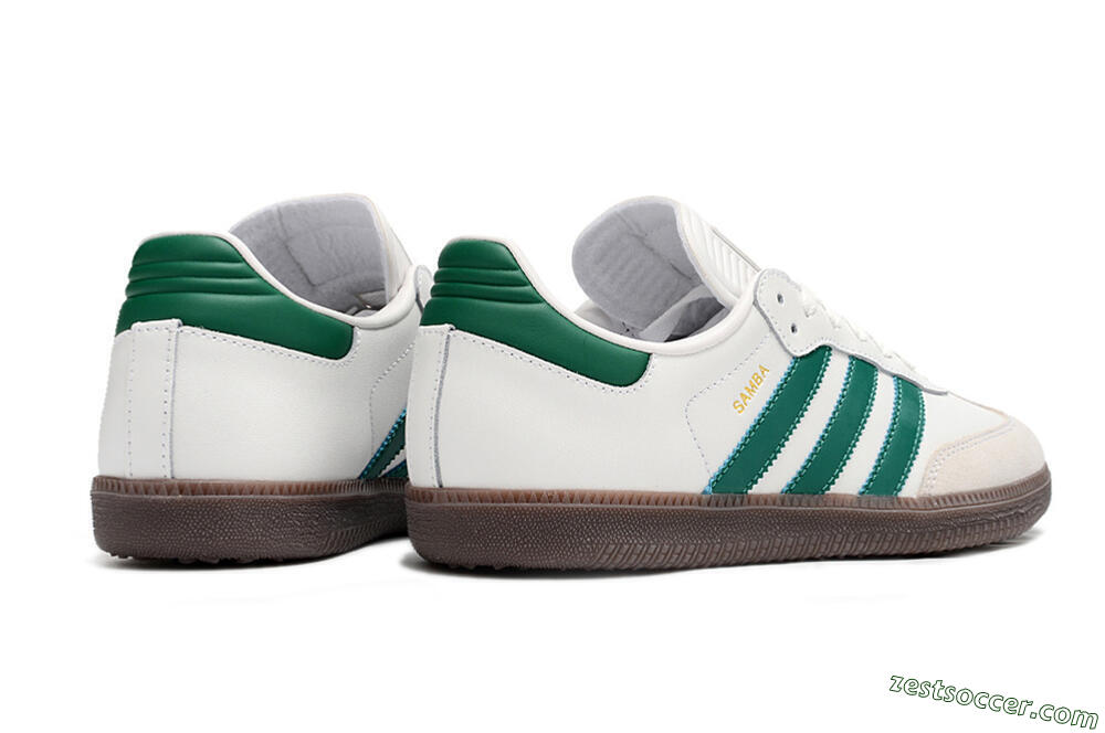 Adidas Samba Messi Indoor TF Low-Tops Soccer Shoes - Grey/White/Green 6