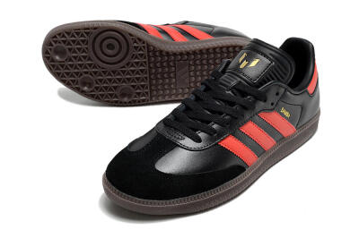 Adidas Samba Messi Indoor TF Low-Tops Soccer Shoes - Black/Red/Brown