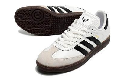 Adidas Samba Messi Indoor TF Low-Tops Soccer Shoes - Grey/White/Black