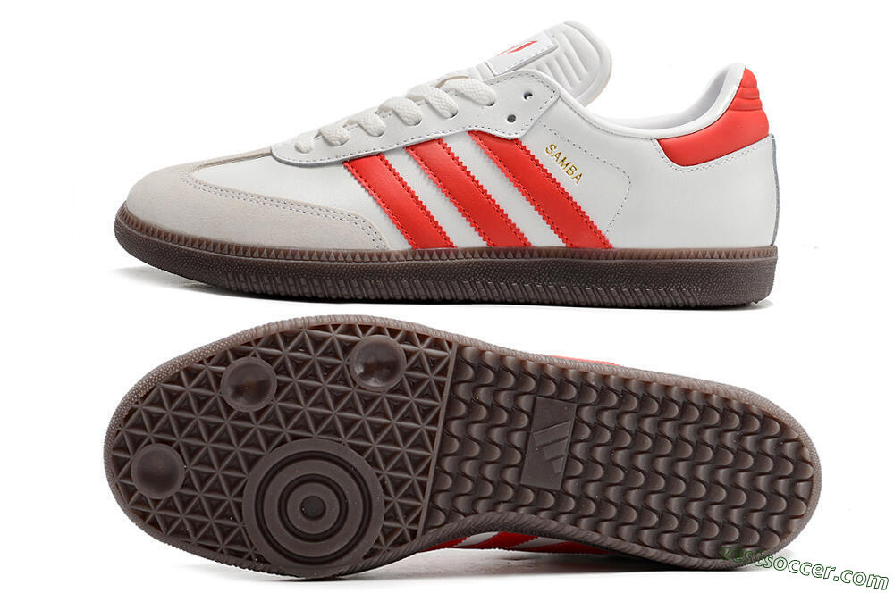 Adidas Samba Messi Indoor TF Low-Tops Soccer Shoes - Grey/White/Red 1