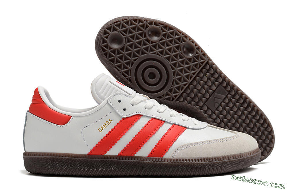 Adidas Samba Messi Indoor TF Low-Tops Soccer Shoes - Grey/White/Red 0