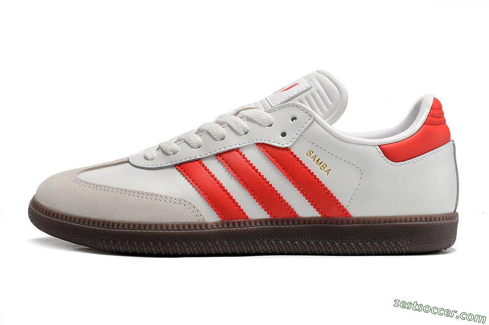 Adidas Samba Messi Indoor TF Low-Tops Soccer Shoes - Grey/White/Red 2