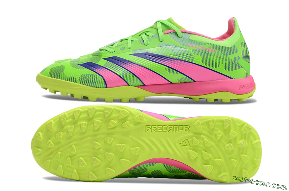 Adidas Predator 24 Elite TF Low-Tops Soccer Shoes - Yellow/Purple/Pink 1