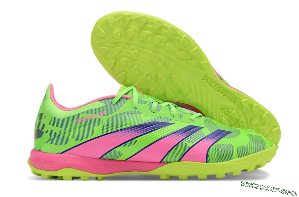 Adidas Predator 24 Elite TF Low-Tops Soccer Shoes - Yellow/Purple/Pink 0