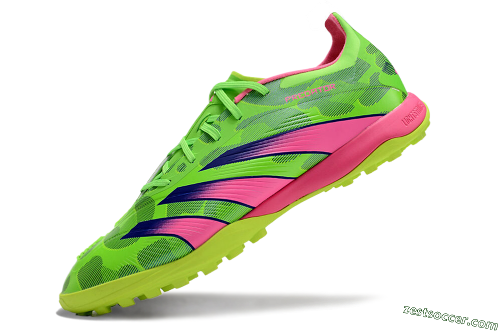 Adidas Predator 24 Elite TF Low-Tops Soccer Shoes - Yellow/Purple/Pink 5