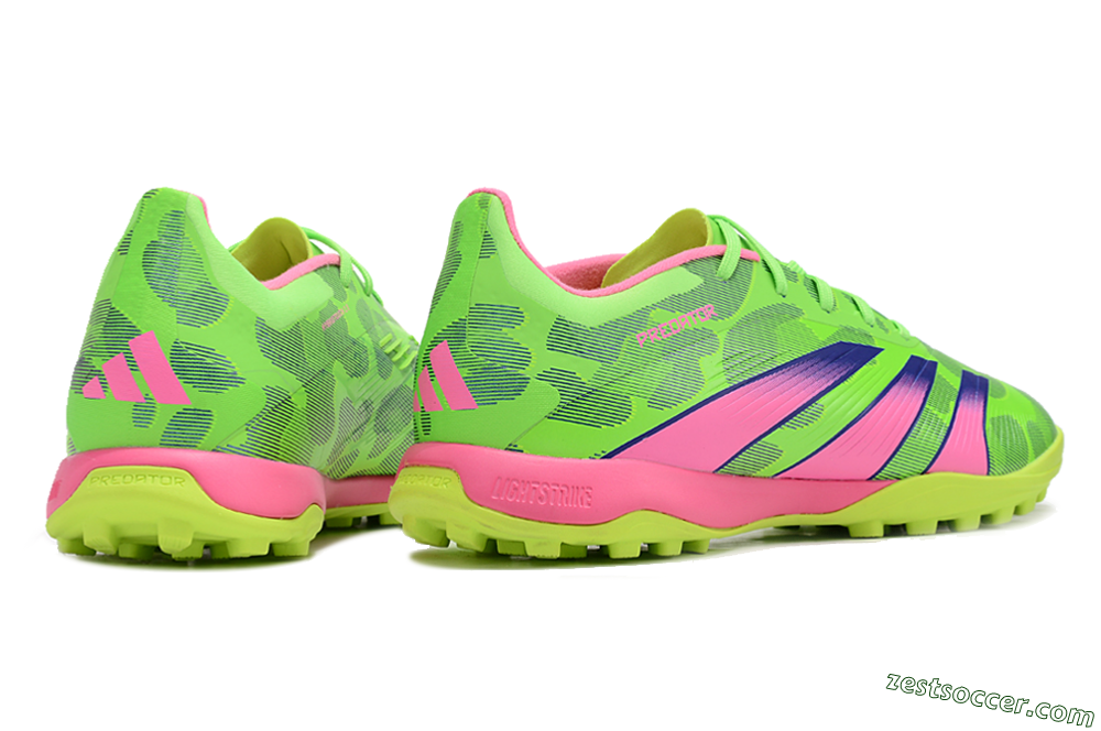 Adidas Predator 24 Elite TF Low-Tops Soccer Shoes - Yellow/Purple/Pink 6