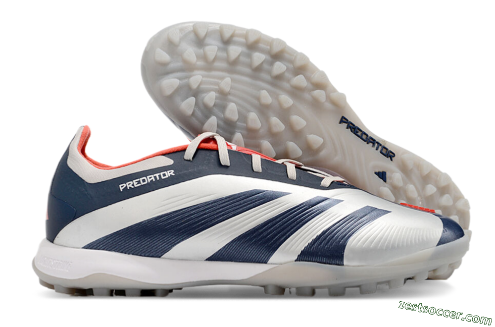 Adidas Predator 24 Elite TF Low-Tops Soccer Shoes - White/Blue/Red 0