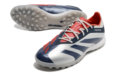 Adidas Predator 24 Elite TF Low-Tops Soccer Shoes - White/Blue/Red