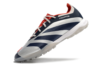 Adidas Predator 24 Elite TF Low-Tops Soccer Shoes - White/Blue/Red