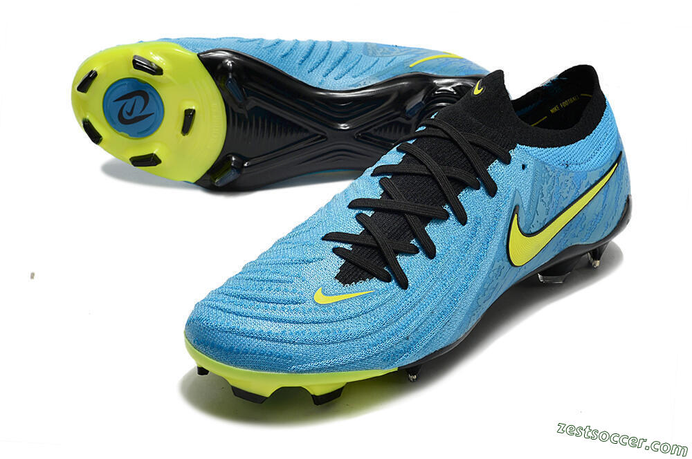 Nike Phantom Luna Elite NU FG Low-Tops Soccer Cleats - Blue/Black/Yellow 3