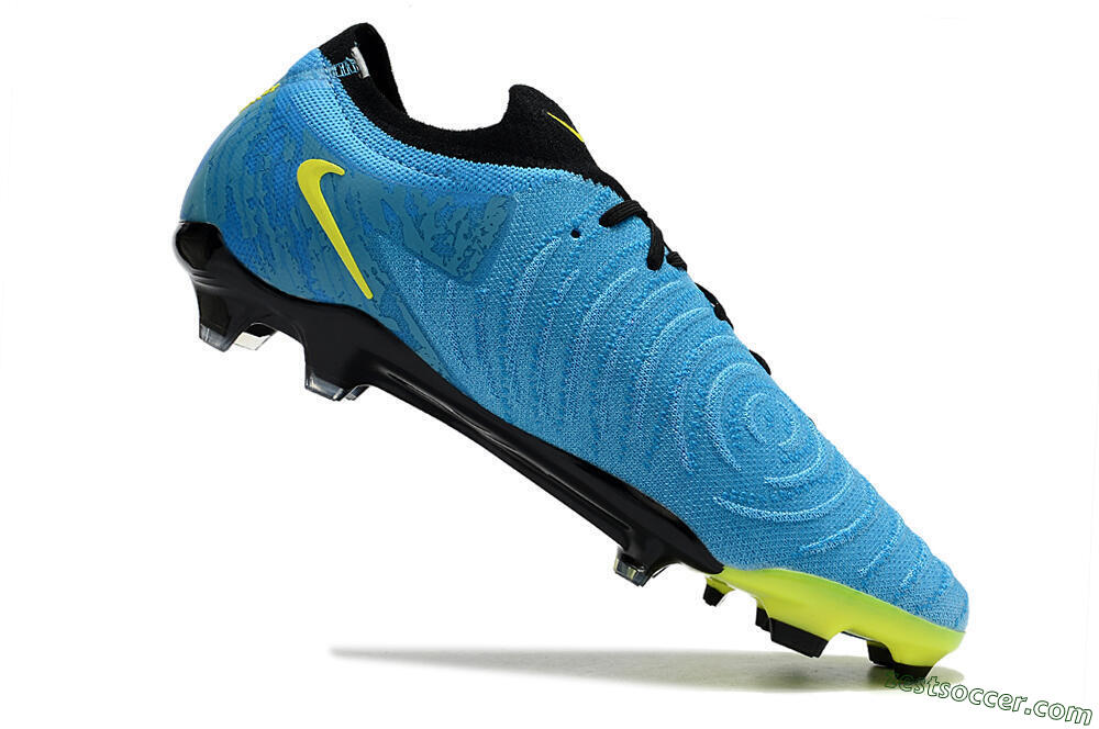 Nike Phantom Luna Elite NU FG Low-Tops Soccer Cleats - Blue/Black/Yellow 4