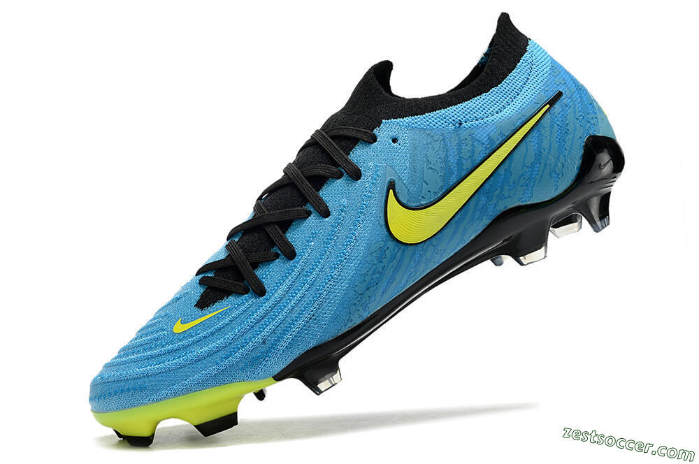 Nike Phantom Luna Elite NU FG Low-Tops Soccer Cleats - Blue/Black/Yellow 5
