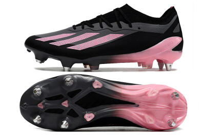 Adidas X Crazyfast.1 SG Low-Tops Soccer Cleats - Black/Pink/Grey