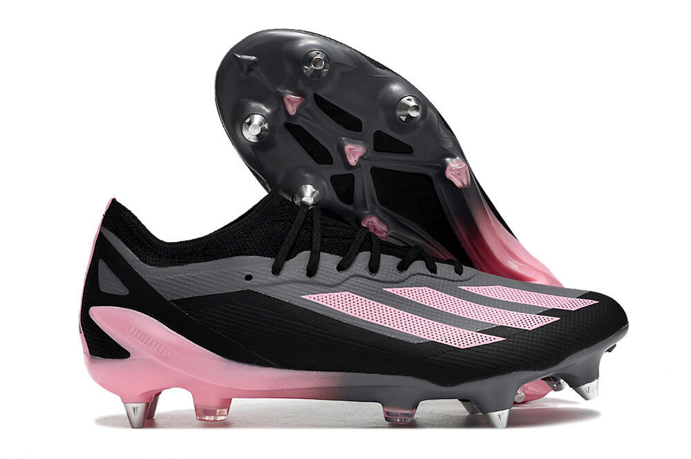 Adidas X Crazyfast.1 SG Low-Tops Soccer Cleats - Black/Pink/Grey 0