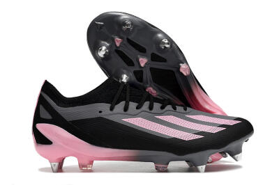 Adidas X Crazyfast.1 SG Low-Tops Soccer Cleats - Black/Pink/Grey