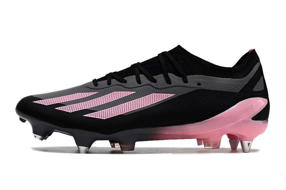 Adidas X Crazyfast.1 SG Low-Tops Soccer Cleats - Black/Pink/Grey 2