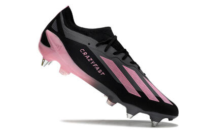 Adidas X Crazyfast.1 SG Low-Tops Soccer Cleats - Black/Pink/Grey