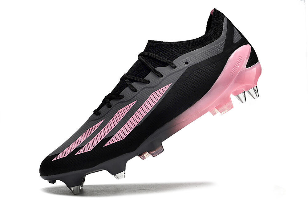 Adidas X Crazyfast.1 SG Low-Tops Soccer Cleats - Black/Pink/Grey 5
