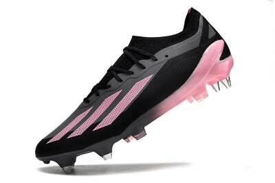 Adidas X Crazyfast.1 SG Low-Tops Soccer Cleats - Black/Pink/Grey