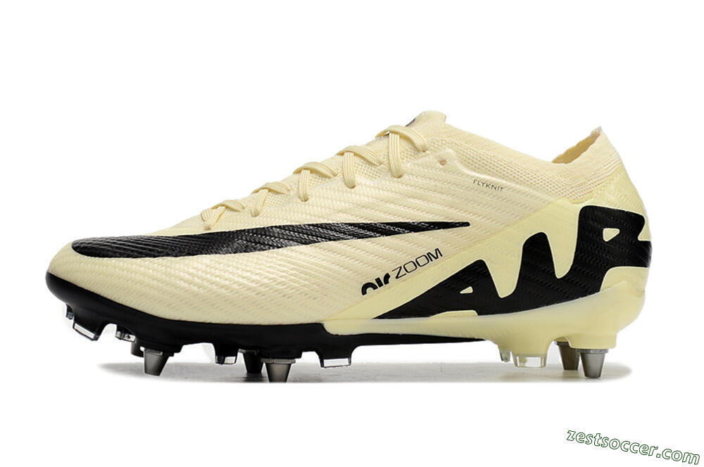 Nike Air Zoom Mercurial Vapor 15 Elite SG Low-Tops Soccer Cleats - Beige/Black 2