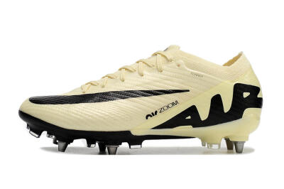 Nike Air Zoom Mercurial Vapor 15 Elite SG Low-Tops Soccer Cleats - Beige/Black
