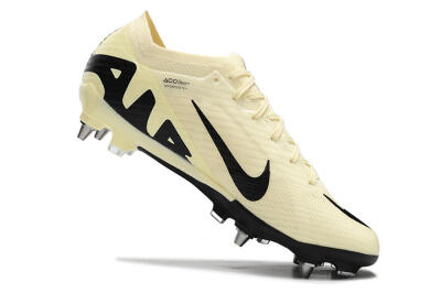 Nike Air Zoom Mercurial Vapor 15 Elite SG Low-Tops Soccer Cleats - Beige/Black