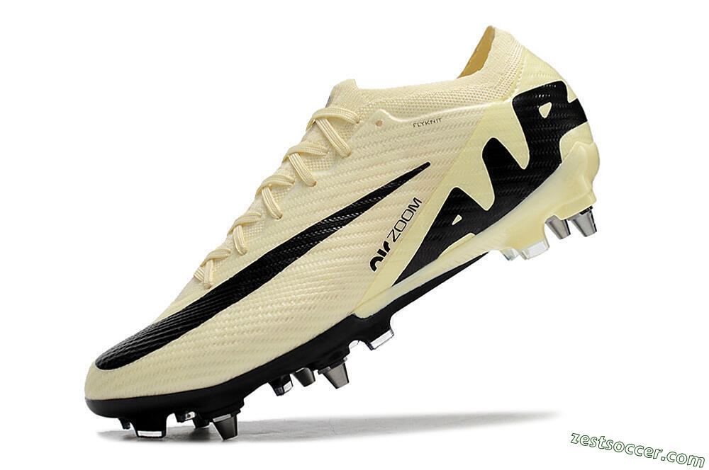 Nike Air Zoom Mercurial Vapor 15 Elite SG Low-Tops Soccer Cleats - Beige/Black 5