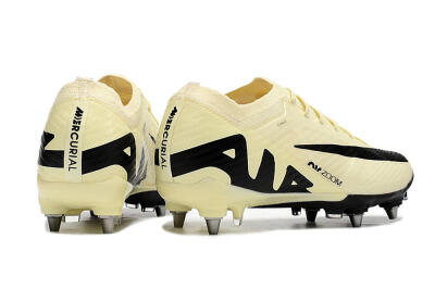 Nike Air Zoom Mercurial Vapor 15 Elite SG Low-Tops Soccer Cleats - Beige/Black