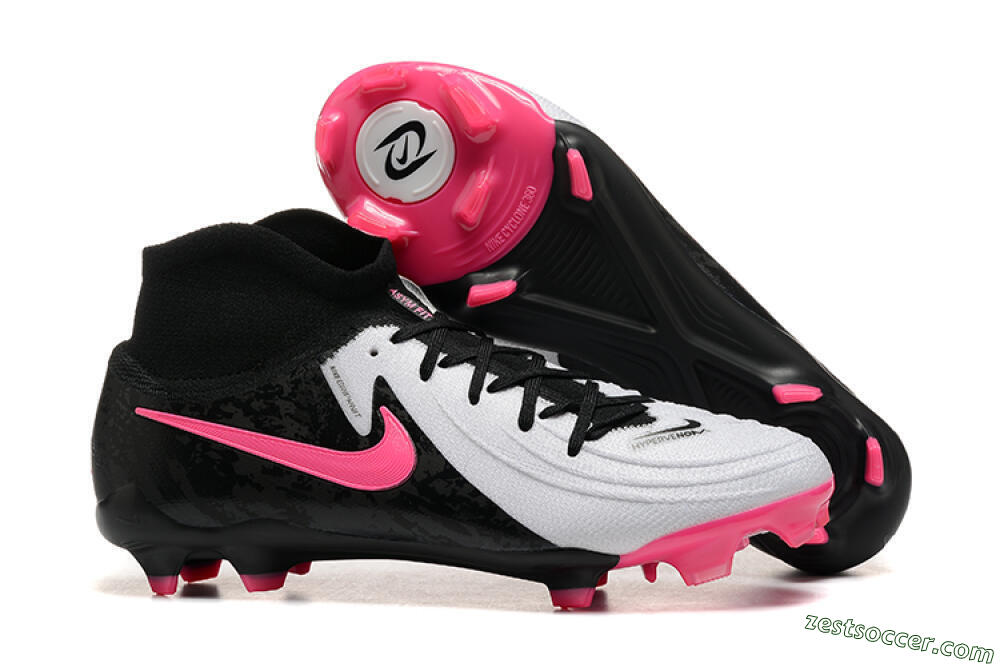 Nike Phantom Luna Elite FG High-Tops Soccer Cleats - White/Black/Pink 0