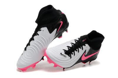 Nike Phantom Luna Elite FG High-Tops Soccer Cleats - White/Black/Pink