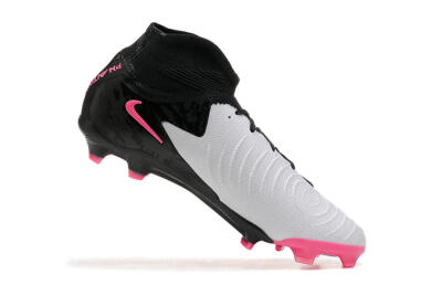 Nike Phantom Luna Elite FG High-Tops Soccer Cleats - White/Black/Pink