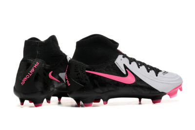 Nike Phantom Luna Elite FG High-Tops Soccer Cleats - White/Black/Pink
