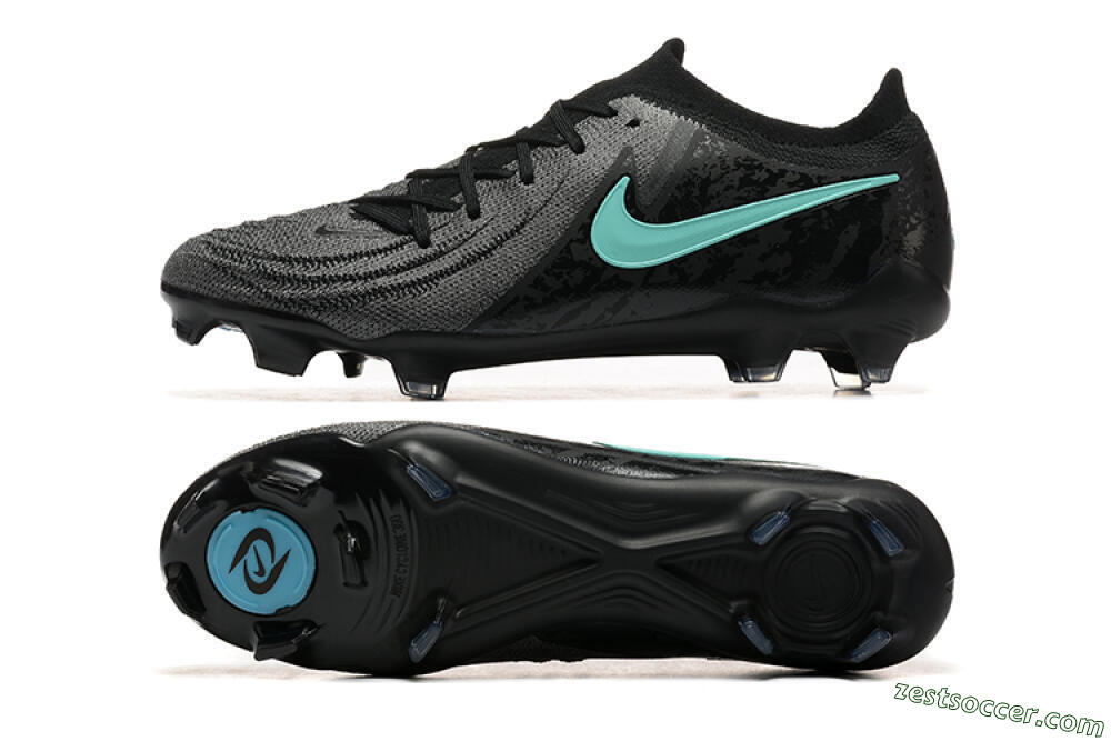 Nike Phantom Luna Elite FG Low-Tops Soccer Cleats - Grey/Black/Jade 1